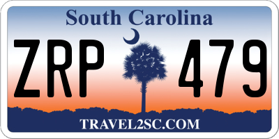 SC license plate ZRP479