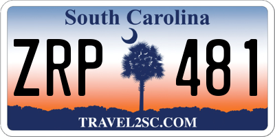 SC license plate ZRP481