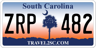 SC license plate ZRP482