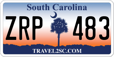 SC license plate ZRP483