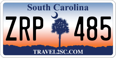 SC license plate ZRP485