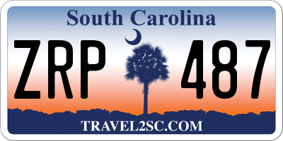 SC license plate ZRP487