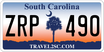 SC license plate ZRP490