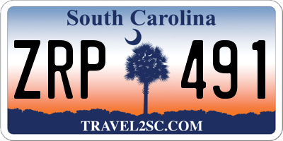 SC license plate ZRP491