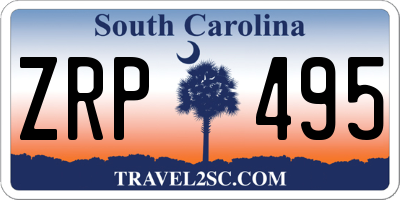 SC license plate ZRP495