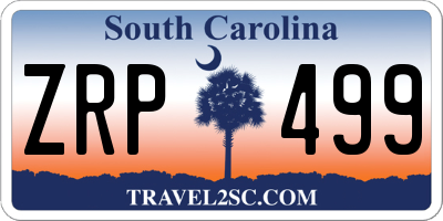 SC license plate ZRP499
