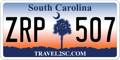 SC license plate ZRP507