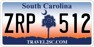SC license plate ZRP512