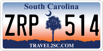 SC license plate ZRP514