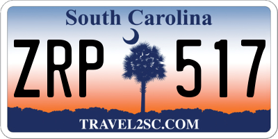 SC license plate ZRP517