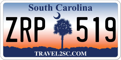 SC license plate ZRP519