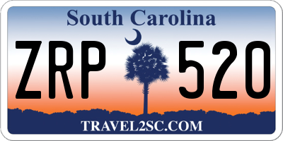 SC license plate ZRP520