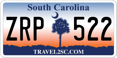 SC license plate ZRP522