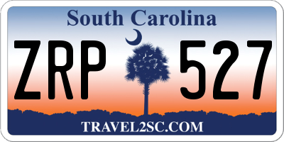 SC license plate ZRP527