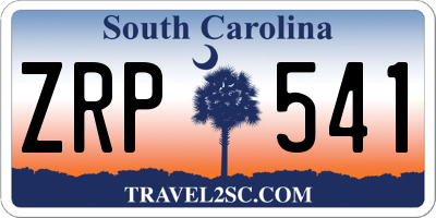 SC license plate ZRP541
