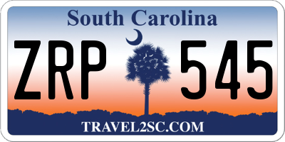 SC license plate ZRP545