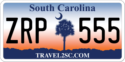 SC license plate ZRP555