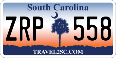SC license plate ZRP558
