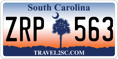 SC license plate ZRP563
