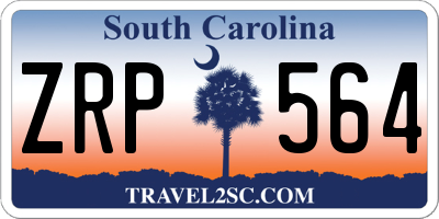 SC license plate ZRP564