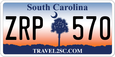 SC license plate ZRP570