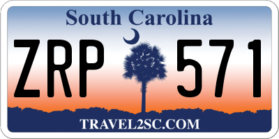 SC license plate ZRP571