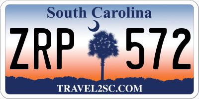 SC license plate ZRP572