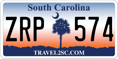 SC license plate ZRP574