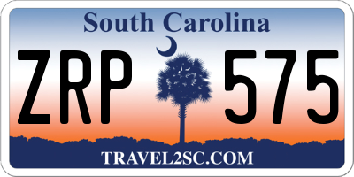 SC license plate ZRP575