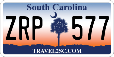 SC license plate ZRP577