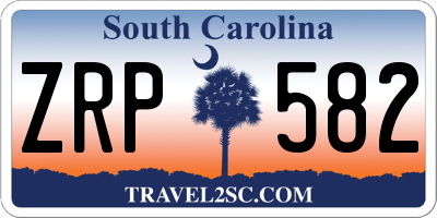 SC license plate ZRP582
