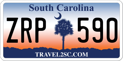 SC license plate ZRP590