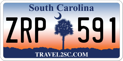 SC license plate ZRP591