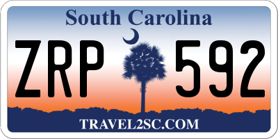 SC license plate ZRP592