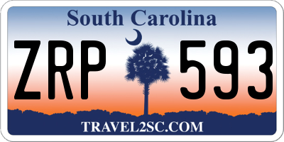 SC license plate ZRP593