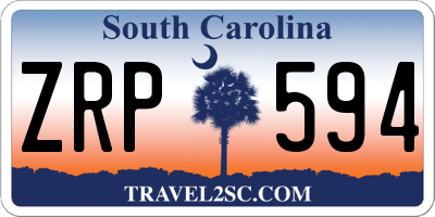 SC license plate ZRP594
