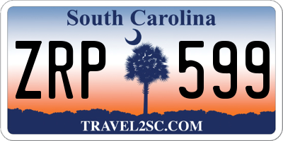 SC license plate ZRP599