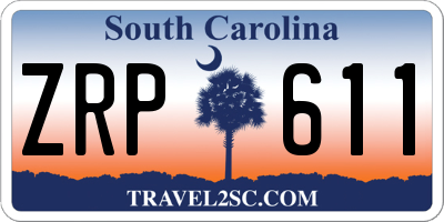 SC license plate ZRP611