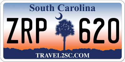 SC license plate ZRP620