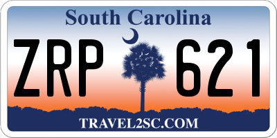 SC license plate ZRP621