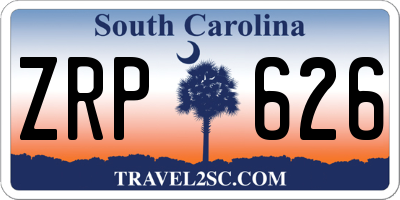 SC license plate ZRP626