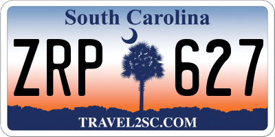 SC license plate ZRP627