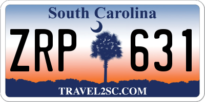 SC license plate ZRP631