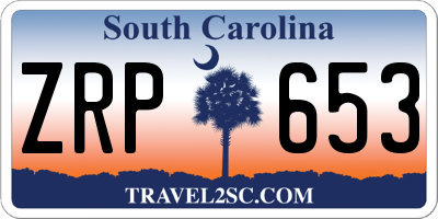 SC license plate ZRP653