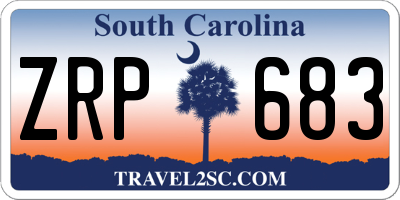 SC license plate ZRP683
