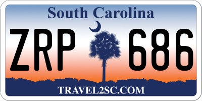 SC license plate ZRP686