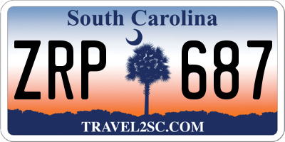 SC license plate ZRP687