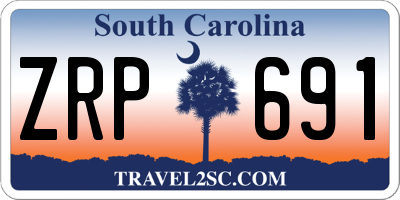 SC license plate ZRP691