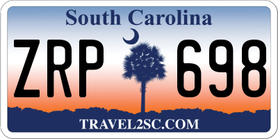 SC license plate ZRP698