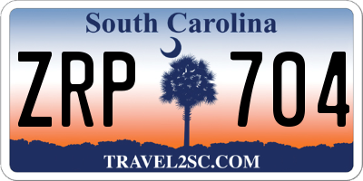 SC license plate ZRP704